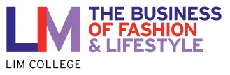 LIM College logo with the text “The Business of Fashion & Lifestyle.”